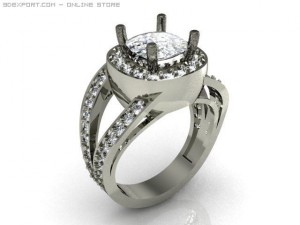 engagement ring 3D मॉडल