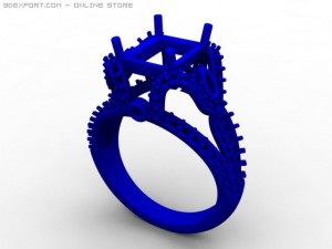 engagement ring Modello 3D