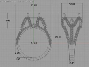 engagement ring Modello 3D