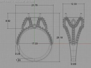 engagement ring 3D Model