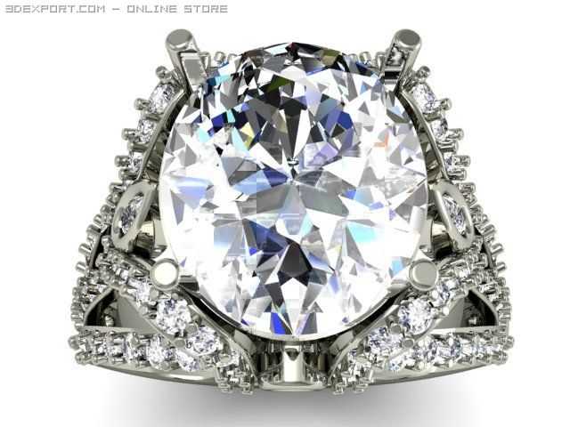 engagement ring Model 3D .c4d .max .obj .3ds .fbx .stl .blend 