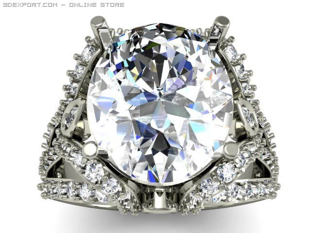 engagement ring 3D Model .c4d .max .obj .3ds .fbx .stl .blend