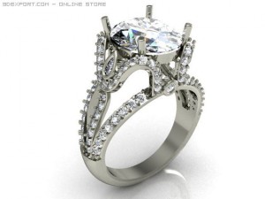 engagement ring Model 3D