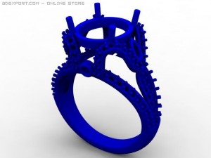 engagement ring Model 3D