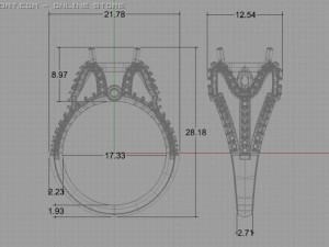 engagement ring Model 3D