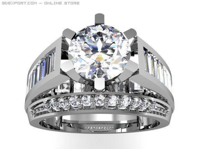 engagement ring Model 3D .c4d .max .obj .3ds .fbx .stl .blend