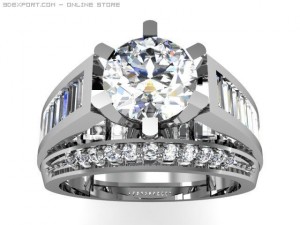 engagement ring Modelo 3D