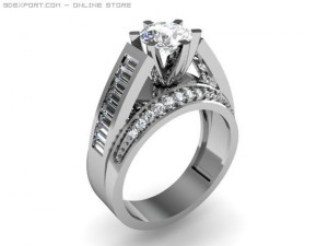 engagement ring Model 3D
