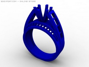 engagement ring Model 3D