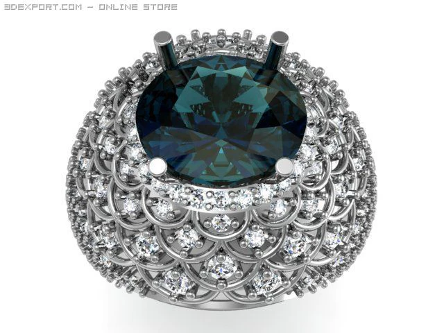 engagement ring 3D Model .c4d .max .obj .3ds .fbx .stl .blend