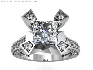 engagement ring Modelo 3D