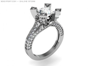 engagement ring 3D 모델