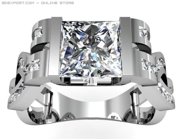 engagement ring Model 3D .c4d .max .obj .3ds .fbx .stl .blend 