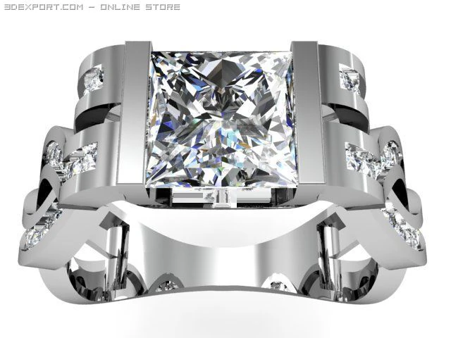 engagement ring 3D Model .c4d .max .obj .3ds .fbx .stl .blend