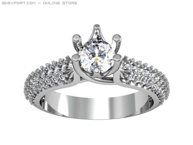 engagement ring 3D 模型 .c4d .max .obj .3ds .fbx .stl .blend