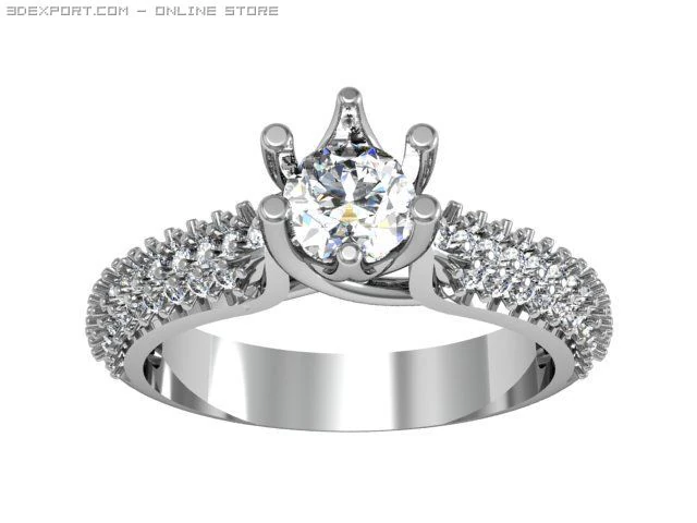 engagement ring 3D Model .c4d .max .obj .3ds .fbx .stl .blend 