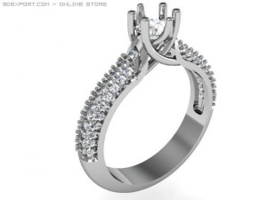 engagement ring 3D 模型