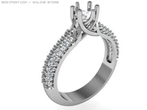 engagement ring 3D Model