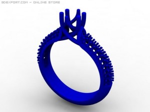 engagement ring 3D 模型