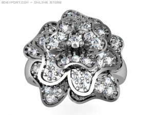 flower ring Modelo 3D
