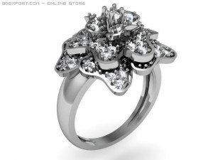flower ring 3D-Modell