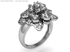 flower ring 3D Model