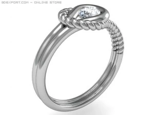 solitaire ring 3D Model
