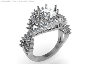 engagement ring 3D Model