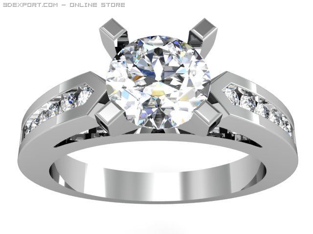 engagement ring Modèle 3D .c4d .max .obj .3ds .fbx .stl .blend 