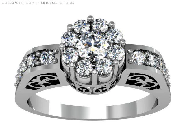 engagement ring 3D Model .c4d .max .obj .3ds .fbx .stl .blend