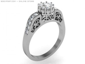 engagement ring 3D 模型