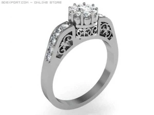 engagement ring 3D Model