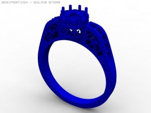 engagement ring 3D 模型