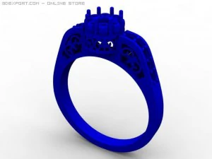 engagement ring 3D Model