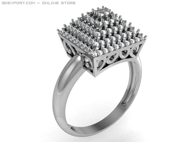 engagement ring 3D Модель .c4d .max .obj .3ds .fbx .stl .blend 