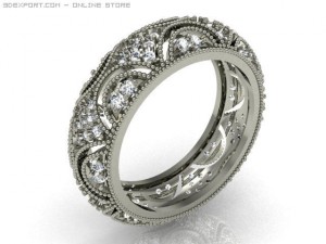 engagement ring Model 3D