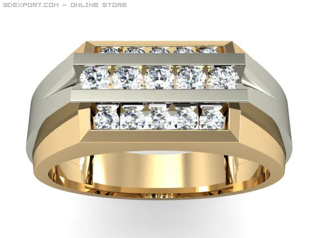 mens ring 3D Model .c4d .max .obj .3ds .fbx .stl .blend 