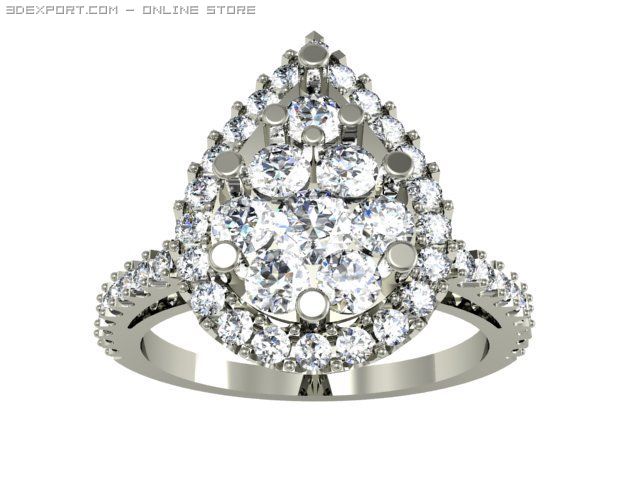 engagement ring 3D 模型 .c4d .max .obj .3ds .fbx .stl .blend 