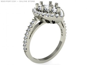 engagement ring 3D 模型