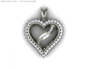 heart pendent Modelo 3D