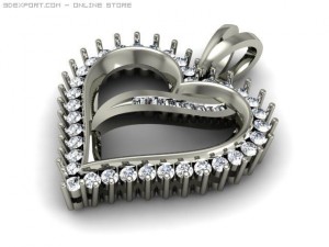 heart pendent 3D Модель