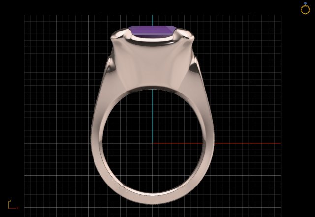 high jewellery organic emerald ring 3D Model .c4d .max .obj .3ds .fbx .stl .blend 