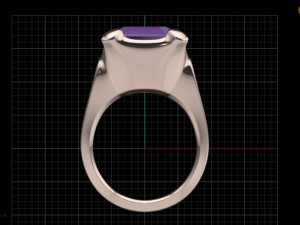 high jewellery organic emerald ring Modelo 3D