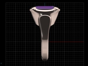 high jewellery organic emerald ring 3D Model