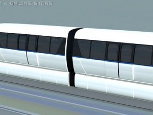 monorail train Modelo 3D