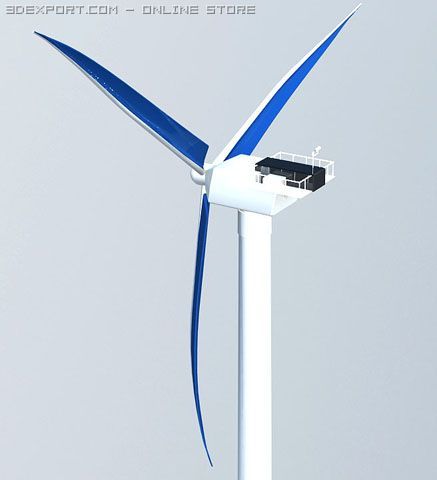 wind station 3D Модель .c4d .max .obj .3ds .fbx .stl .blend 