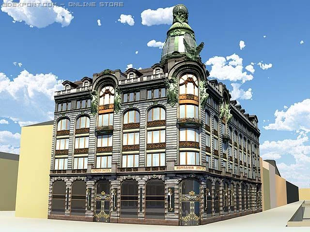 zinger house saint petersburg 3D Model .c4d .max .obj .3ds .fbx .stl .blend 