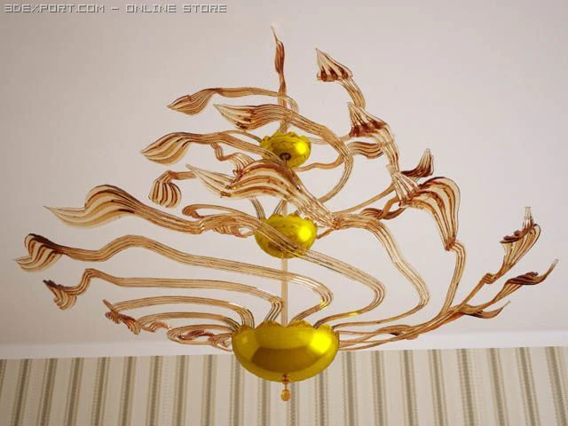 murano glass lamp 3D Model .c4d .max .obj .3ds .fbx .stl .blend 