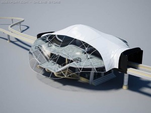 monorail station Modelo 3D
