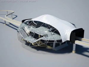 esta&ccedil;&atilde;o de monotrilho Modelo 3D